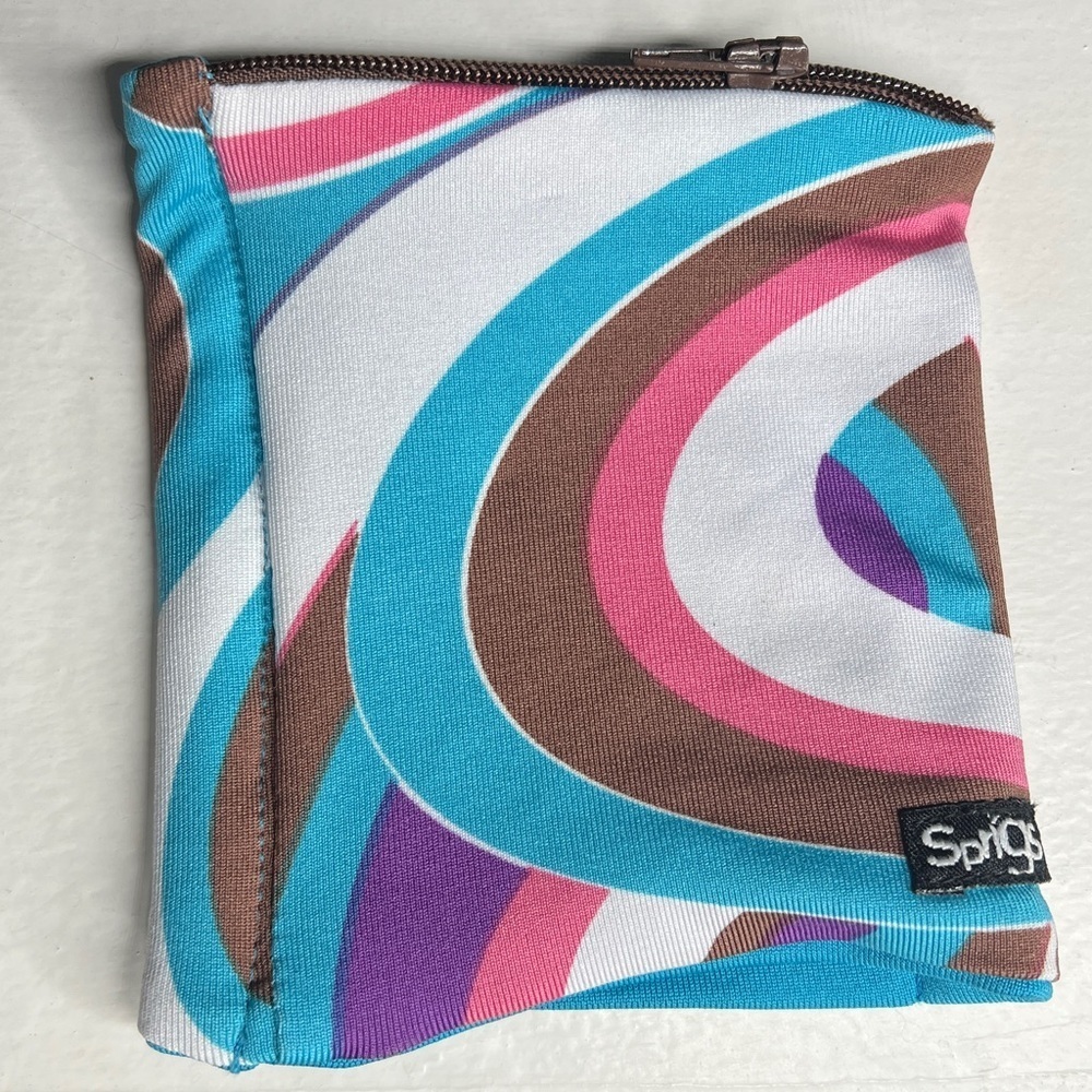 Sprigs Pull On Wrist Wallet With Zipper Compartment Perfect for Keys Cards